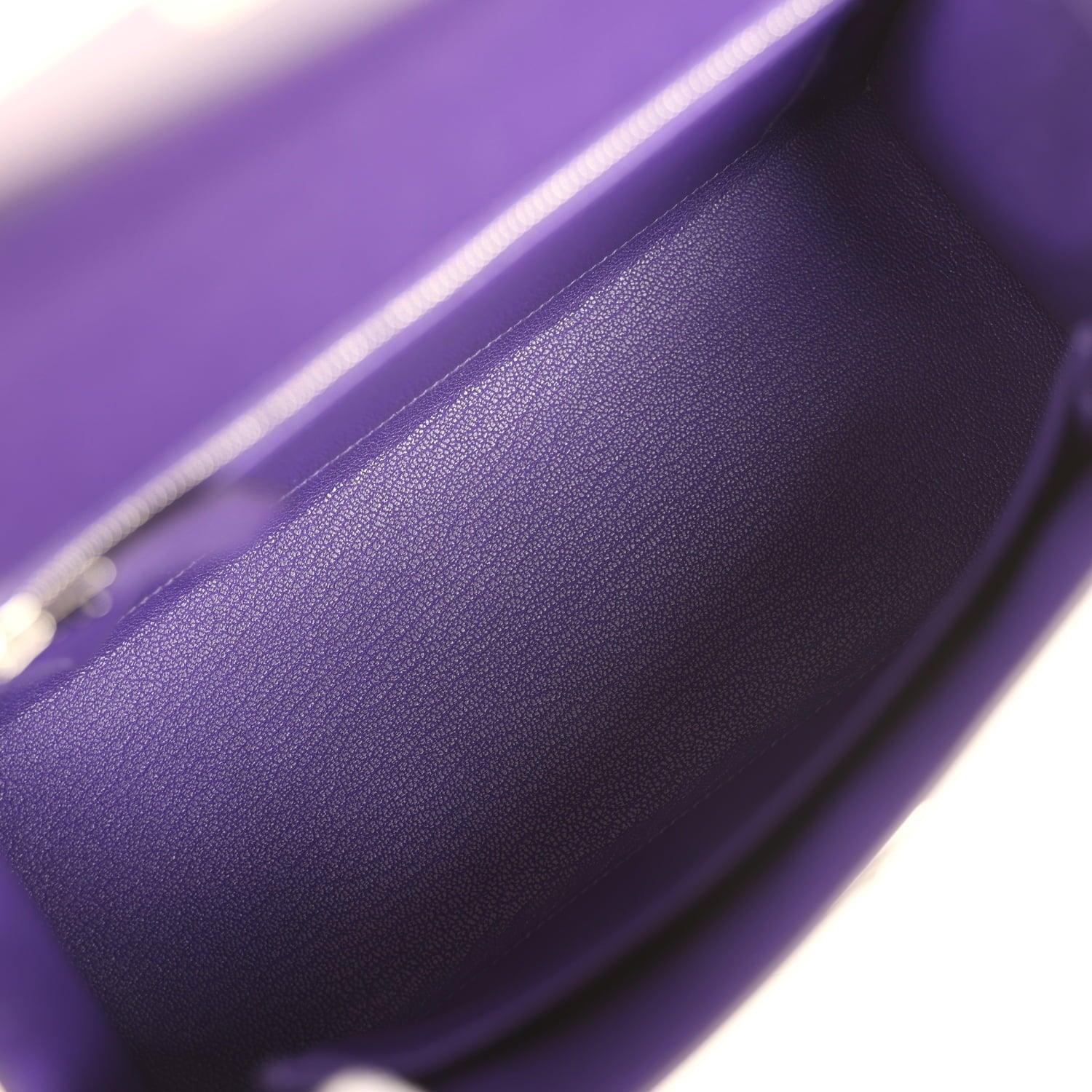 Hermes Kelly Sellier 25 Purple Epsom Palladium Hardware
