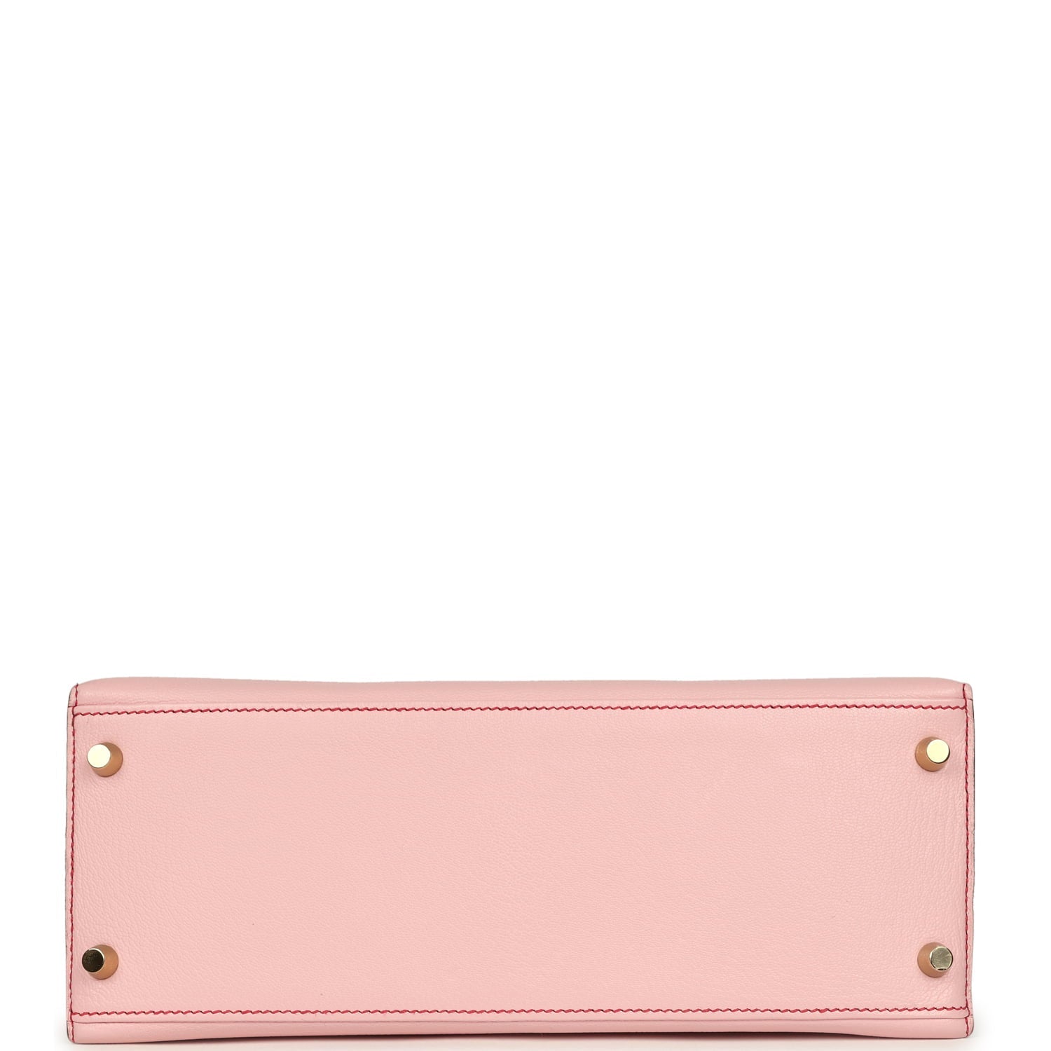 Pre-owned Hermes Special Order (HSS) Kelly Sellier 28 Rose Sakura and Rose Extreme Chevre Brushed Gold Hardware