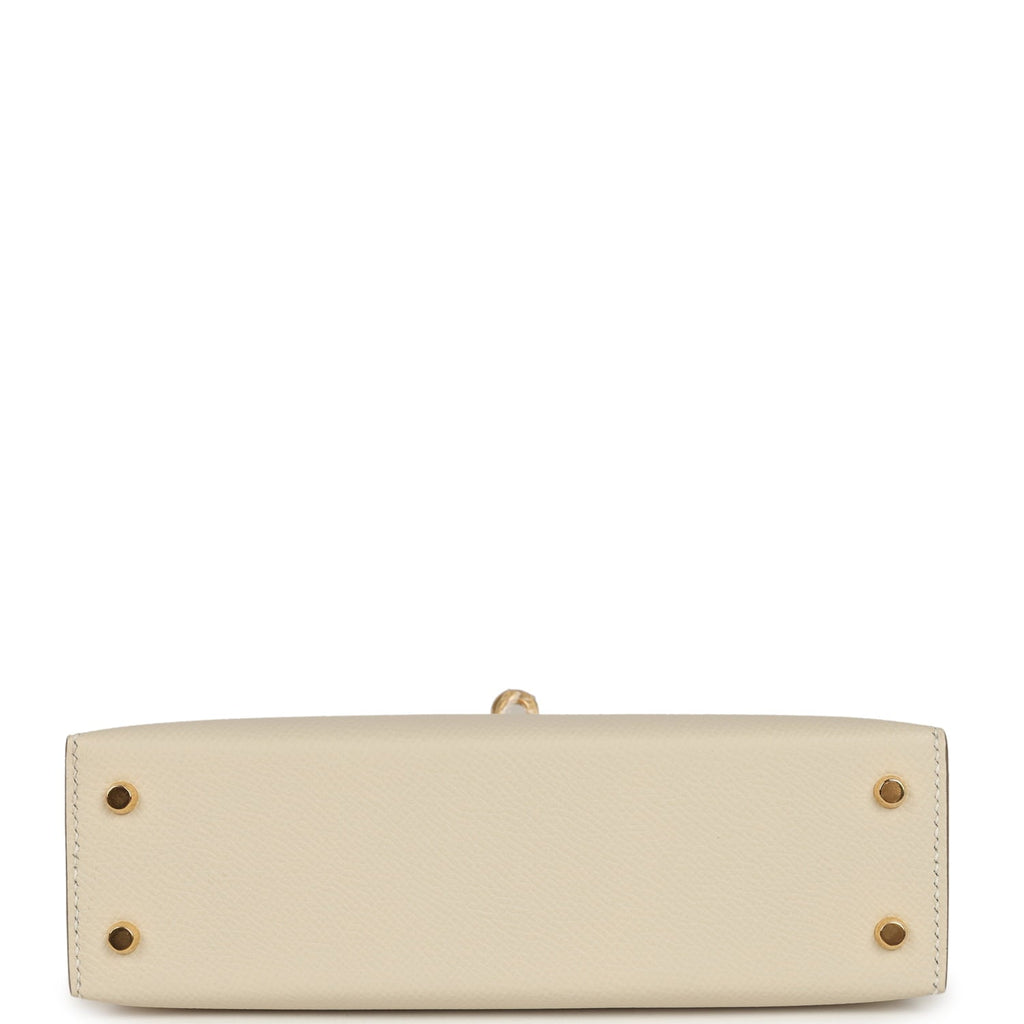 Hermes Kelly Sellier 20 Craie Epsom Gold Hardware
