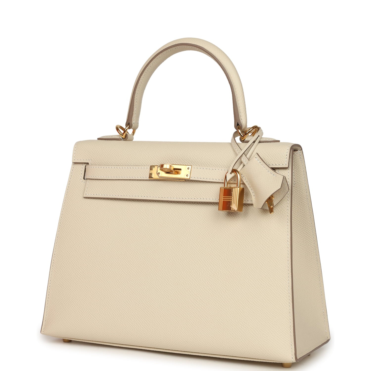 Hermes Kelly Sellier 25 Craie Epsom Gold Hardware