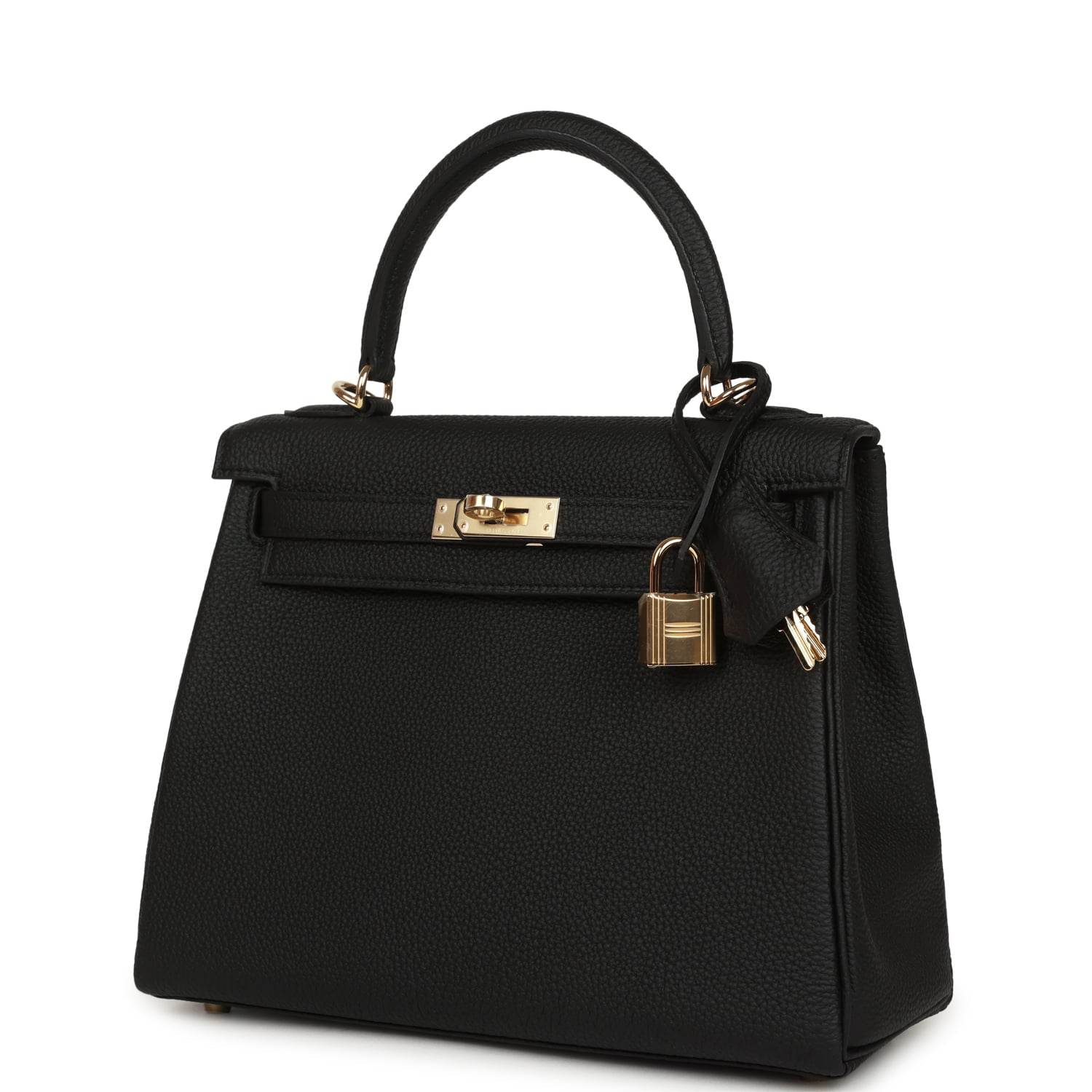 Hermes Kelly Retourne 25 Black Togo Permabrass Hardware Payment 1 for EC