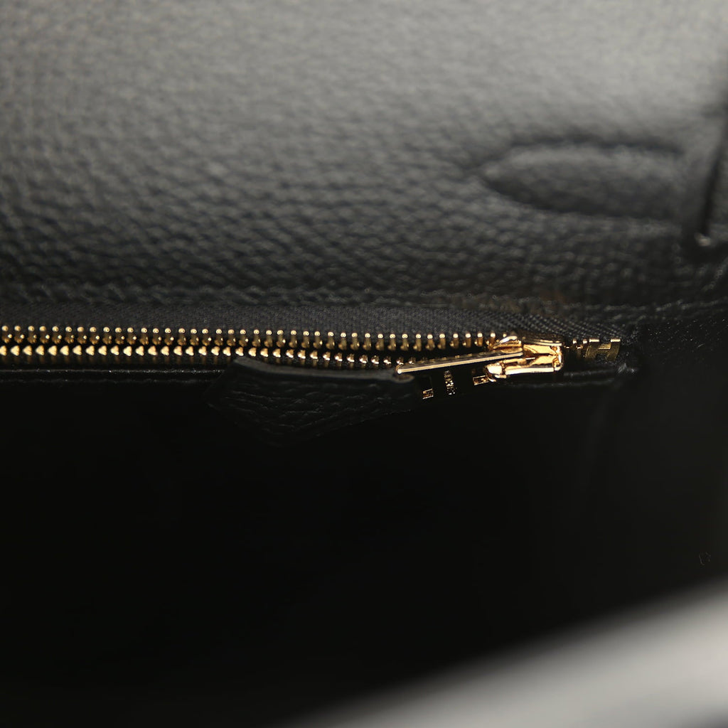Hermes Kelly Retourne 25 Black Togo Permabrass Hardware Payment 1 for EC