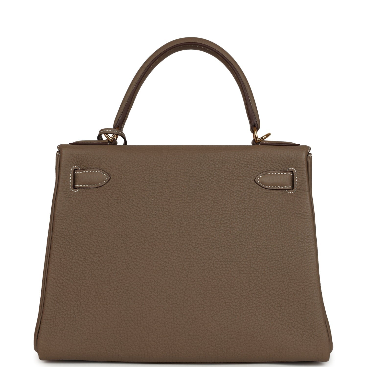 Pre-owned Hermes Kelly Retourne 28 Etoupe Togo Gold Hardware