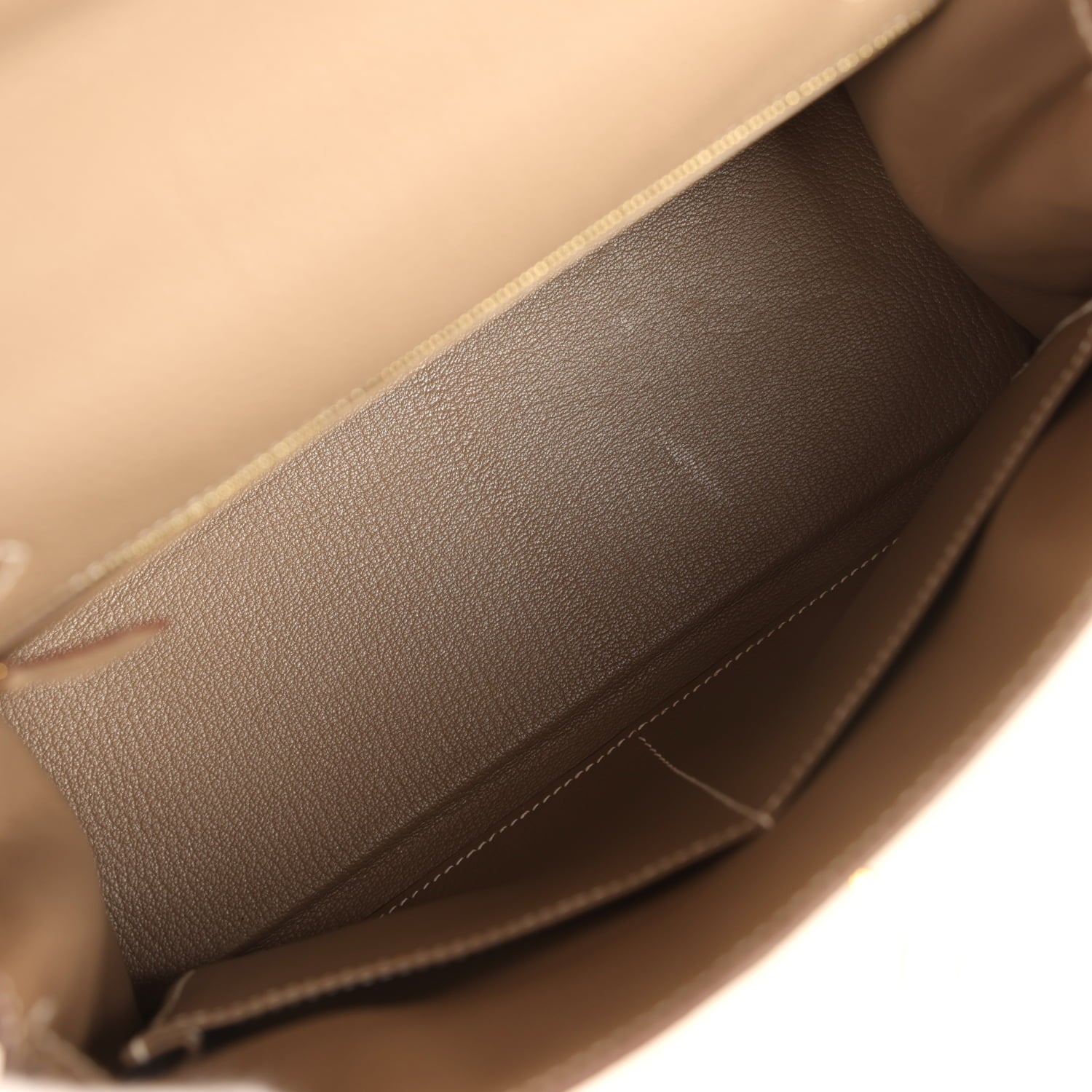 Pre-owned Hermes Kelly Retourne 28 Etoupe Togo Gold Hardware