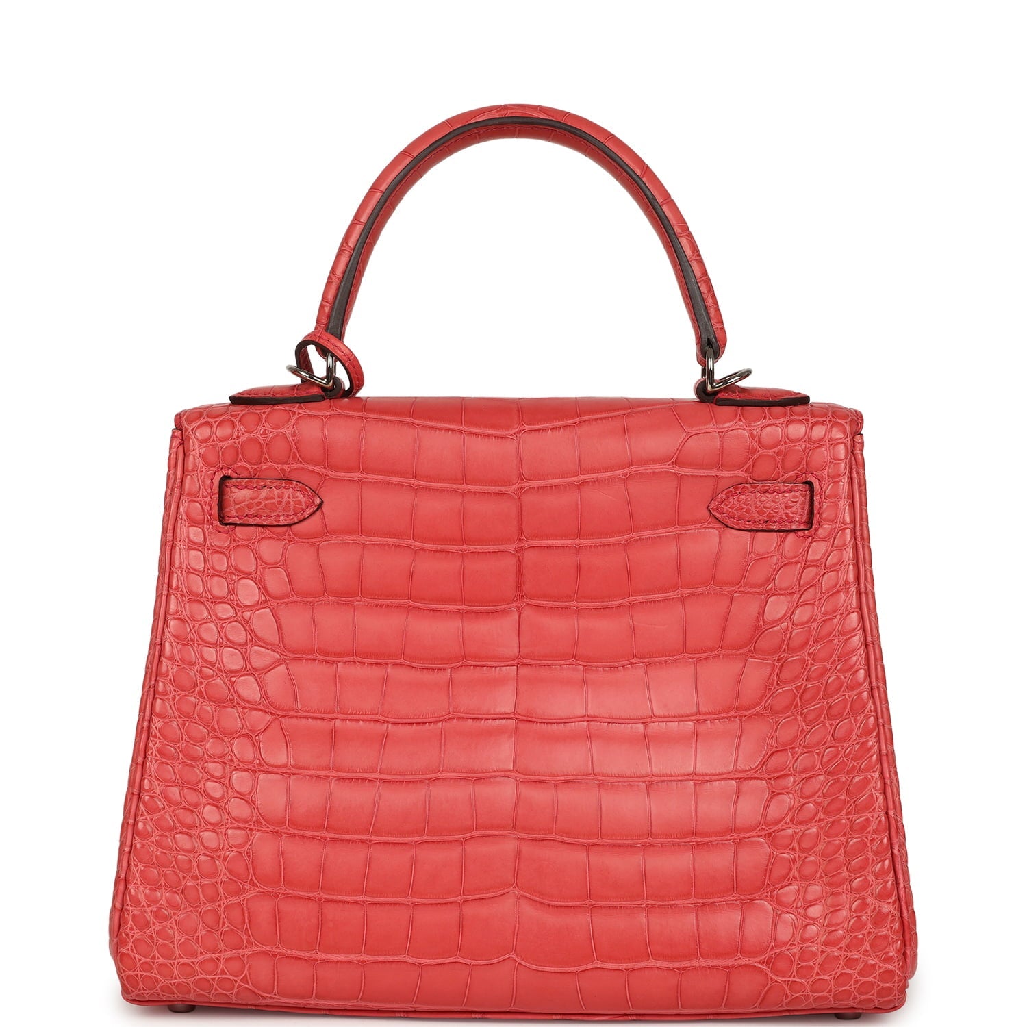 Pre-owned Hermes Kelly Retourne 25 Bougainvillea Matte Alligator Palladium Hardware