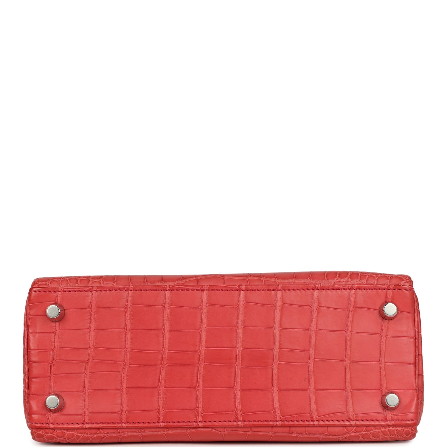 Pre-owned Hermes Kelly Retourne 25 Bougainvillea Matte Alligator Palladium Hardware