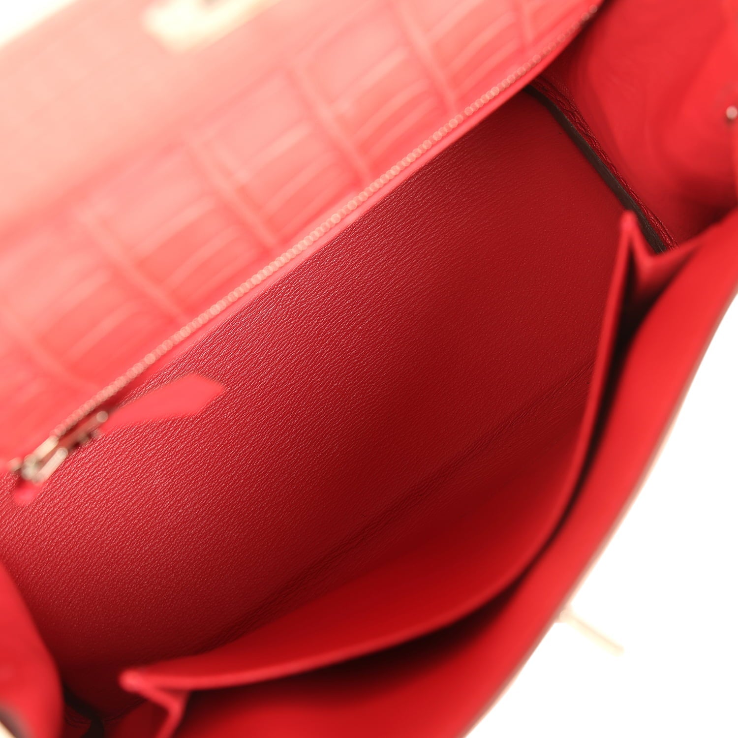 Pre-owned Hermes Kelly Retourne 25 Bougainvillea Matte Alligator Palladium Hardware