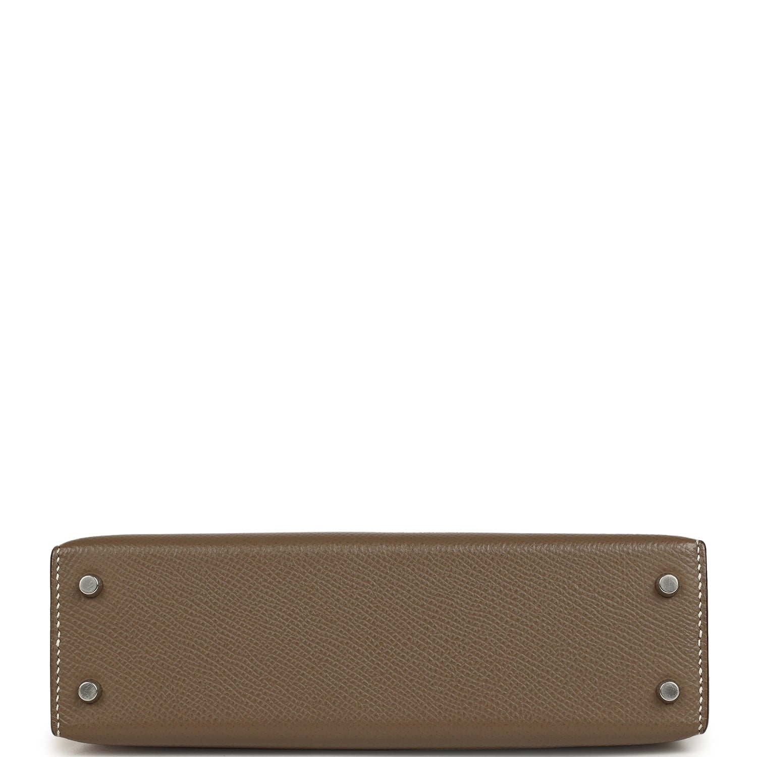 Pre-owned Hermes Kelly Sellier 20 Etoupe Epsom Palladium Hardware