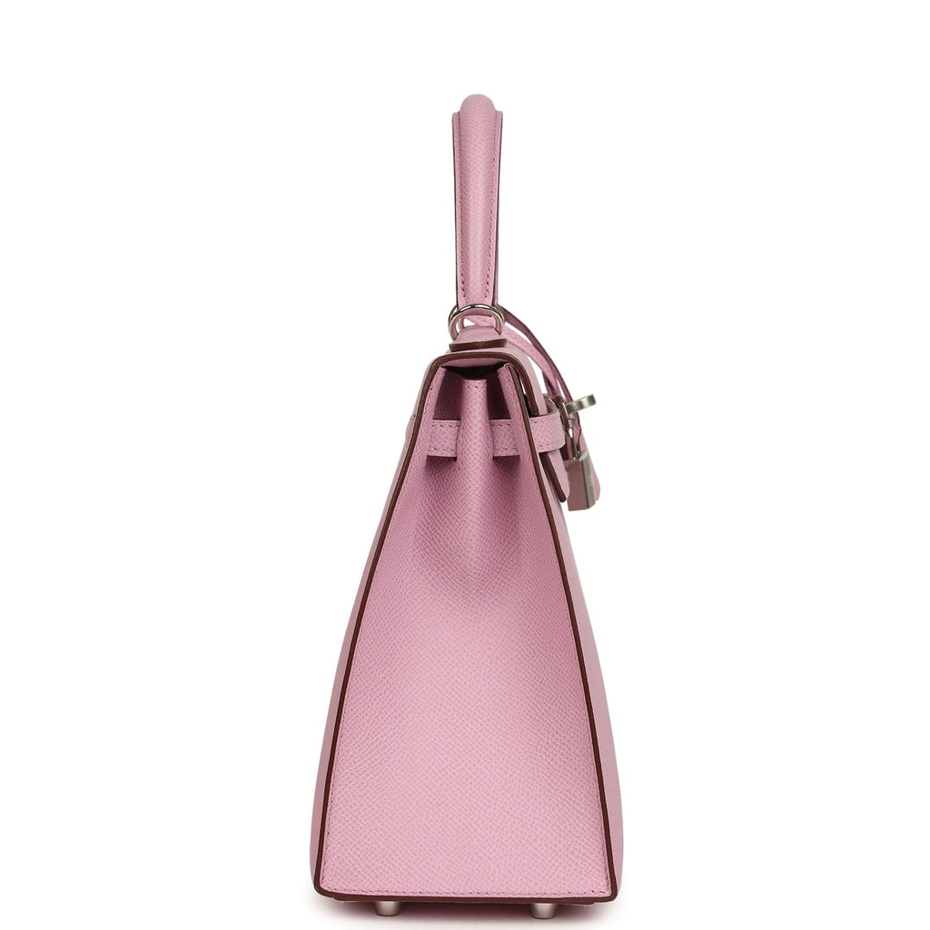 Hermes Special Order (HSS) Kelly Sellier 25 Mauve Sylvestre Verso Epsom Palladium Hardware