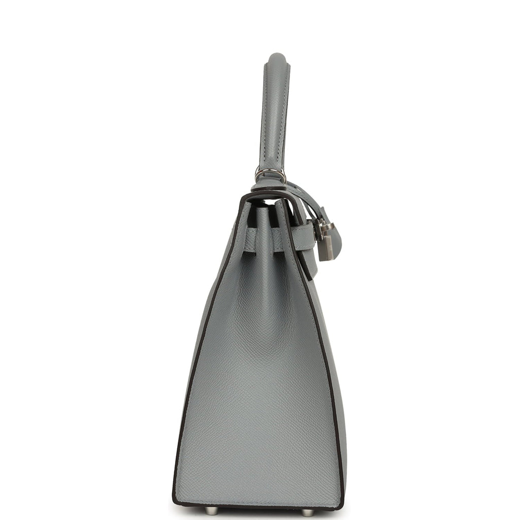Hermes Kelly Sellier 28 Gris Pantin Epsom Palladium Hardware