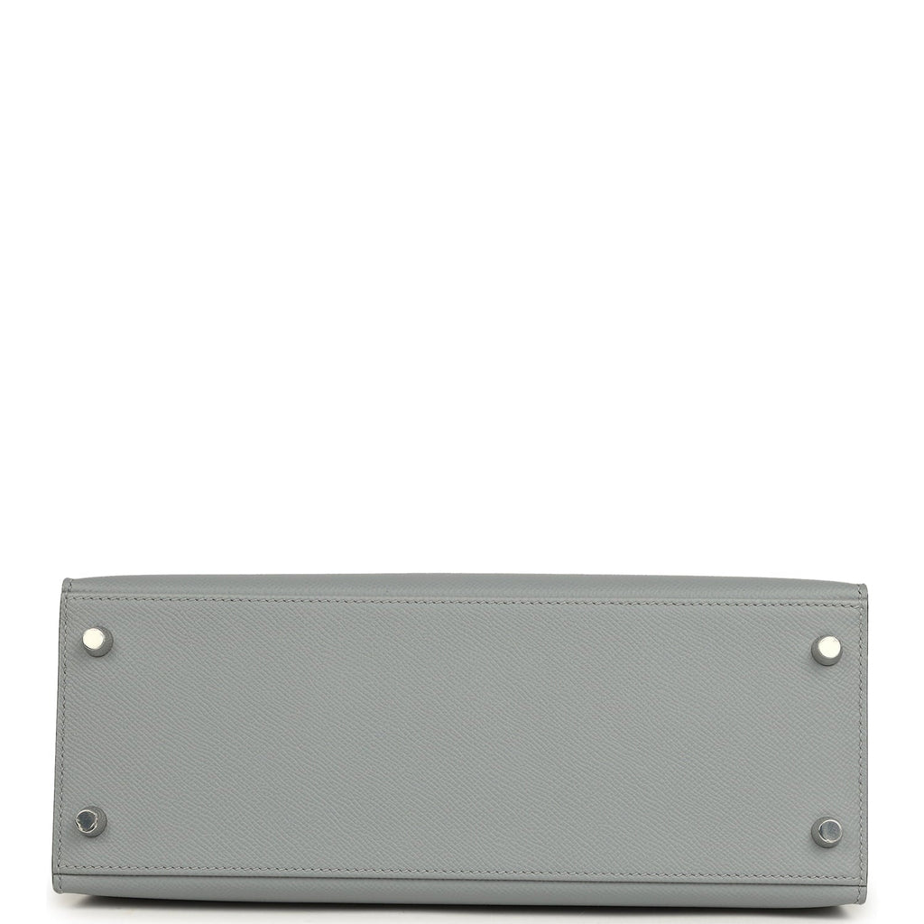 Hermes Kelly Sellier 28 Gris Pantin Epsom Palladium Hardware