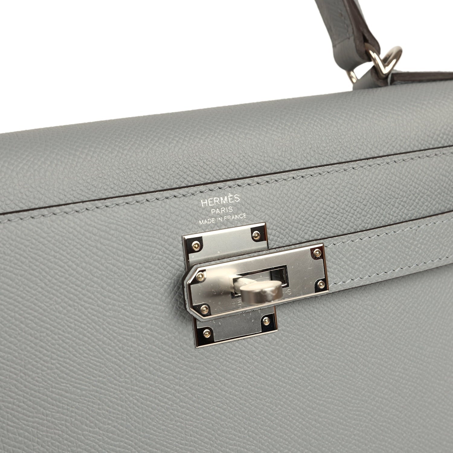 Hermes Kelly Sellier 28 Gris Pantin Epsom Palladium Hardware