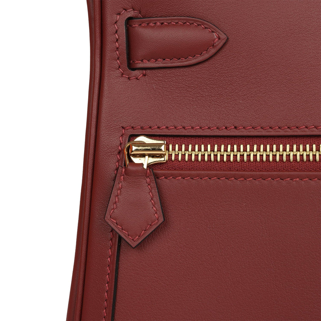 Hermes Kelly Lakis 28 Rouge H Swift Gold Hardware