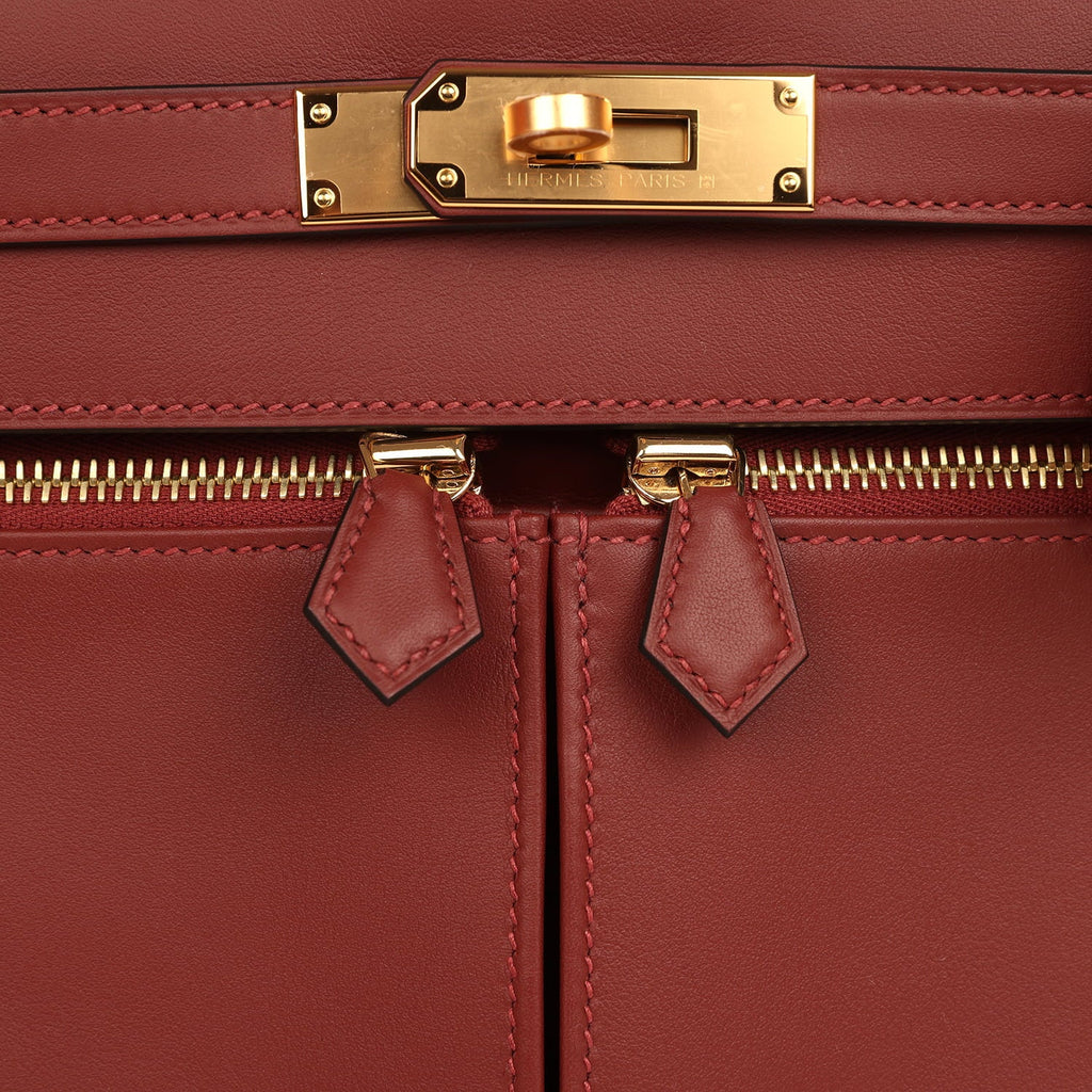 Hermes Kelly Lakis 28 Rouge H Swift Gold Hardware