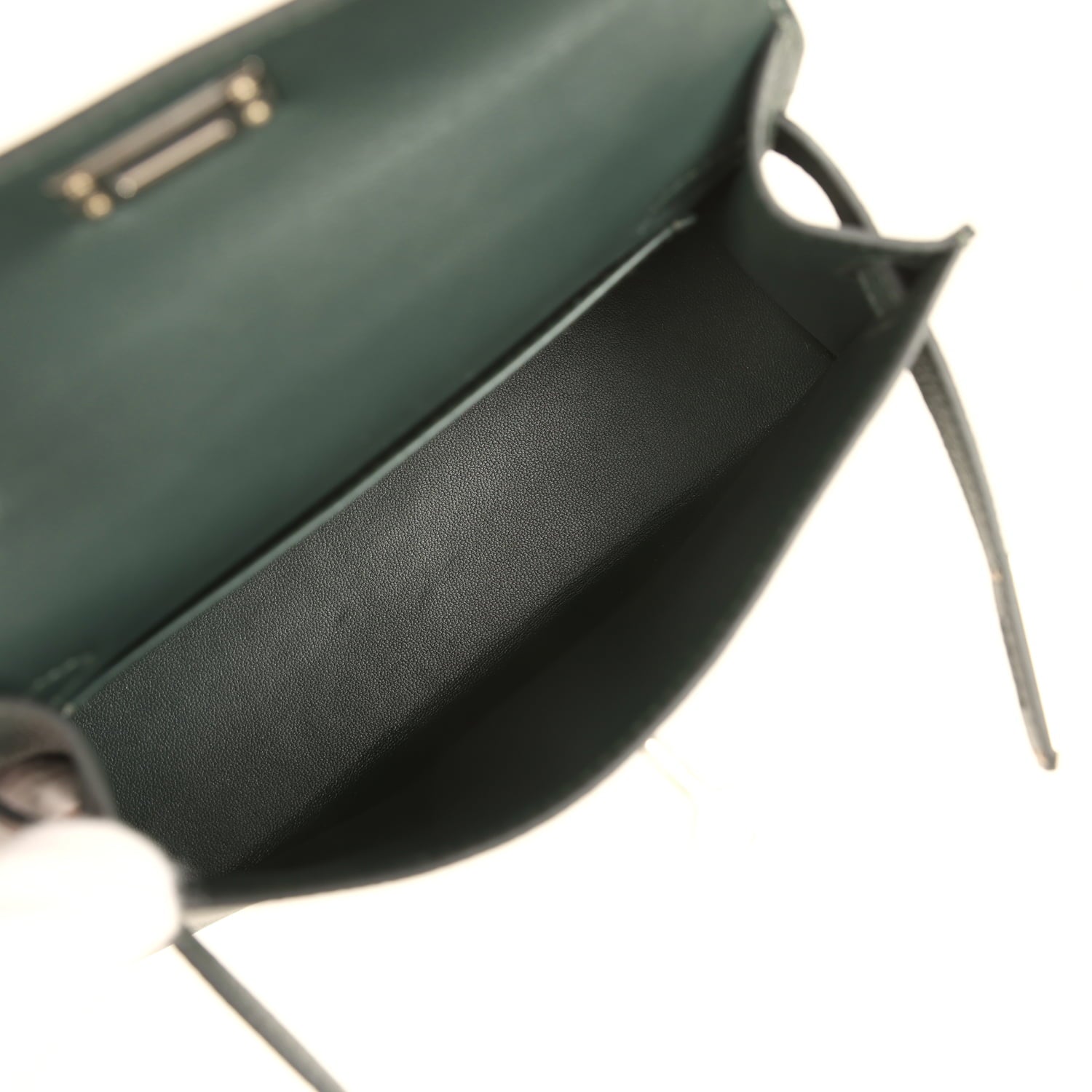 Hermes Kelly Sellier 20 Vert Fonce Epsom Palladium Hardware