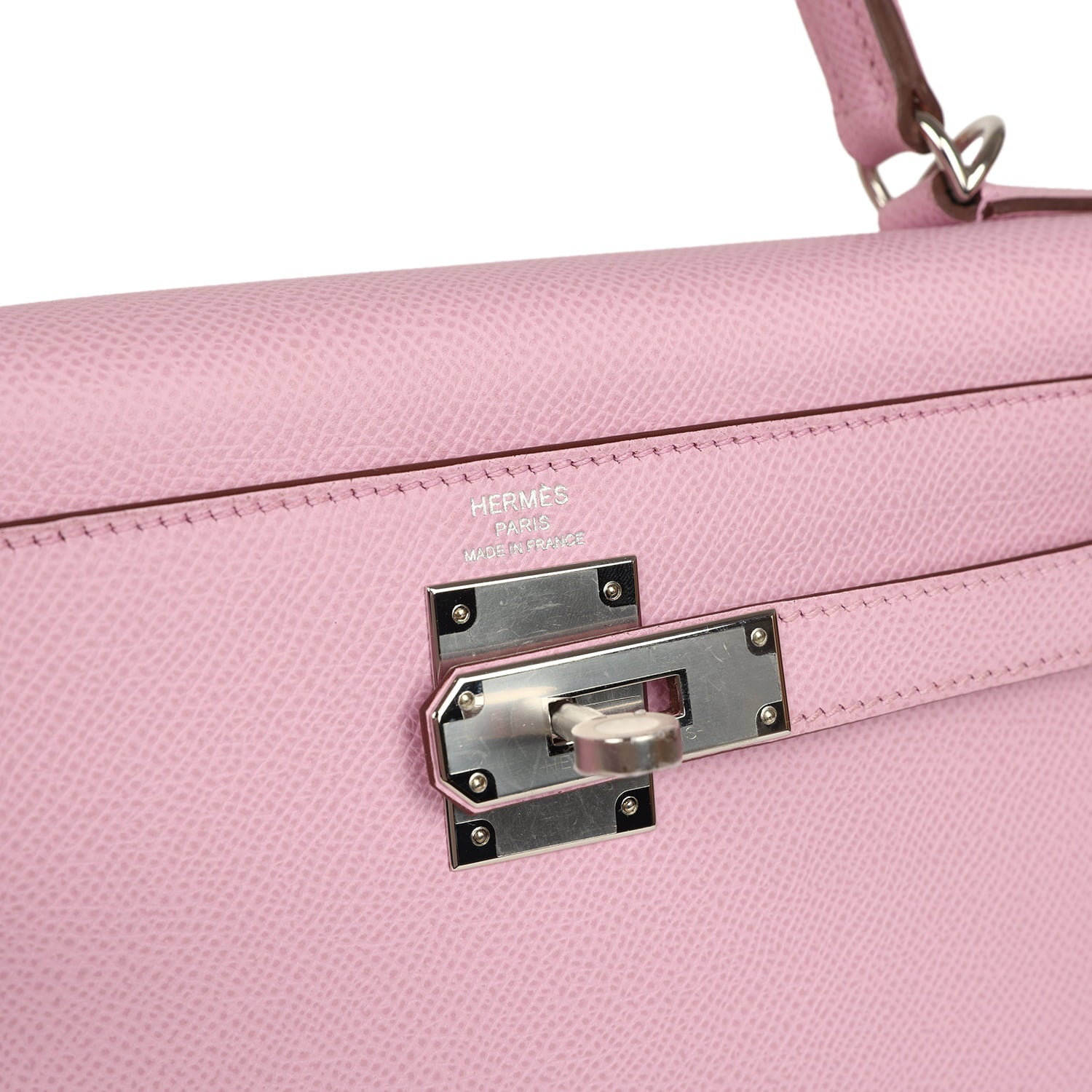 Hermes Kelly Sellier 28 Mauve Sylvestre Epsom Palladium Hardware