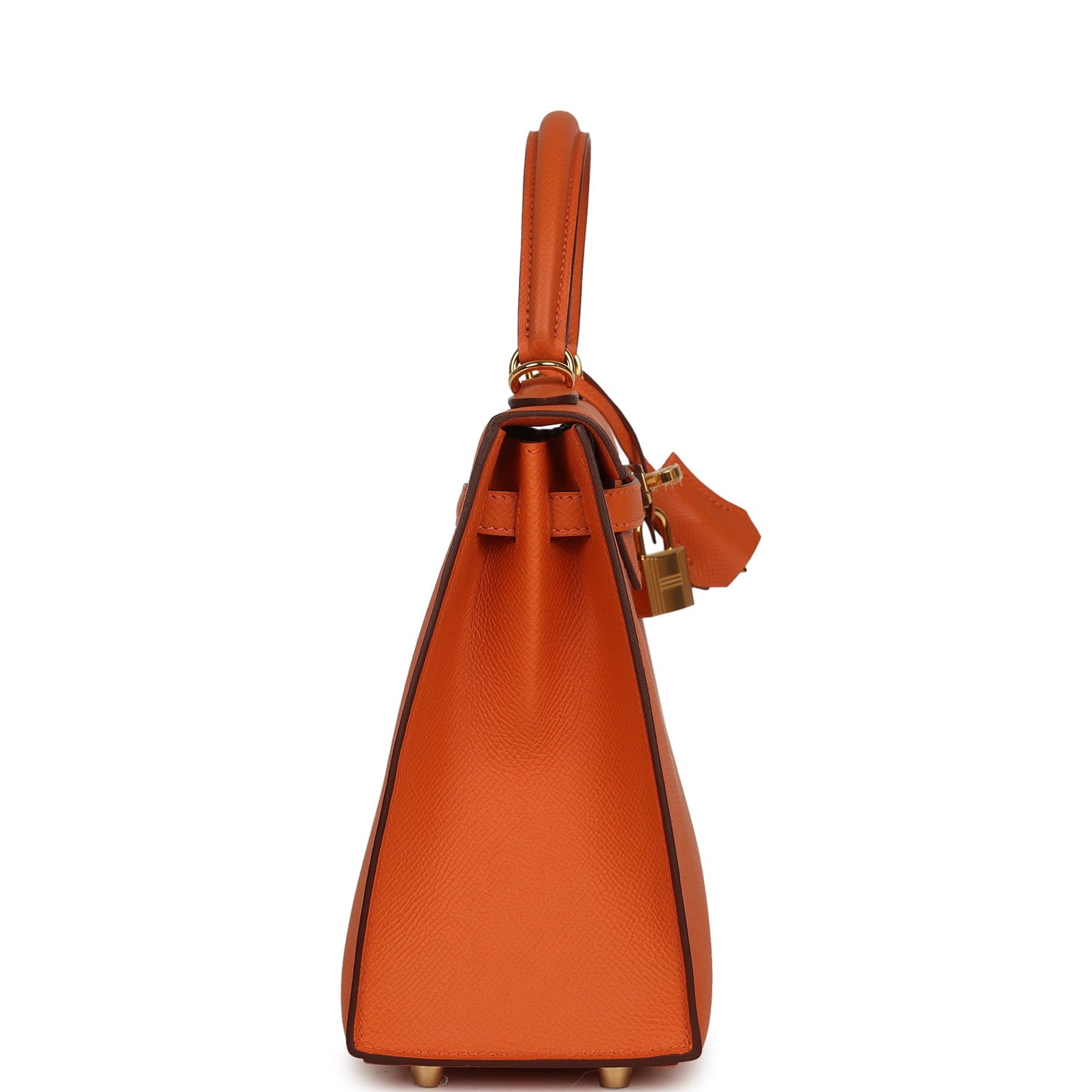 Hermes Kelly Sellier 25 Orange Epsom Gold Hardware