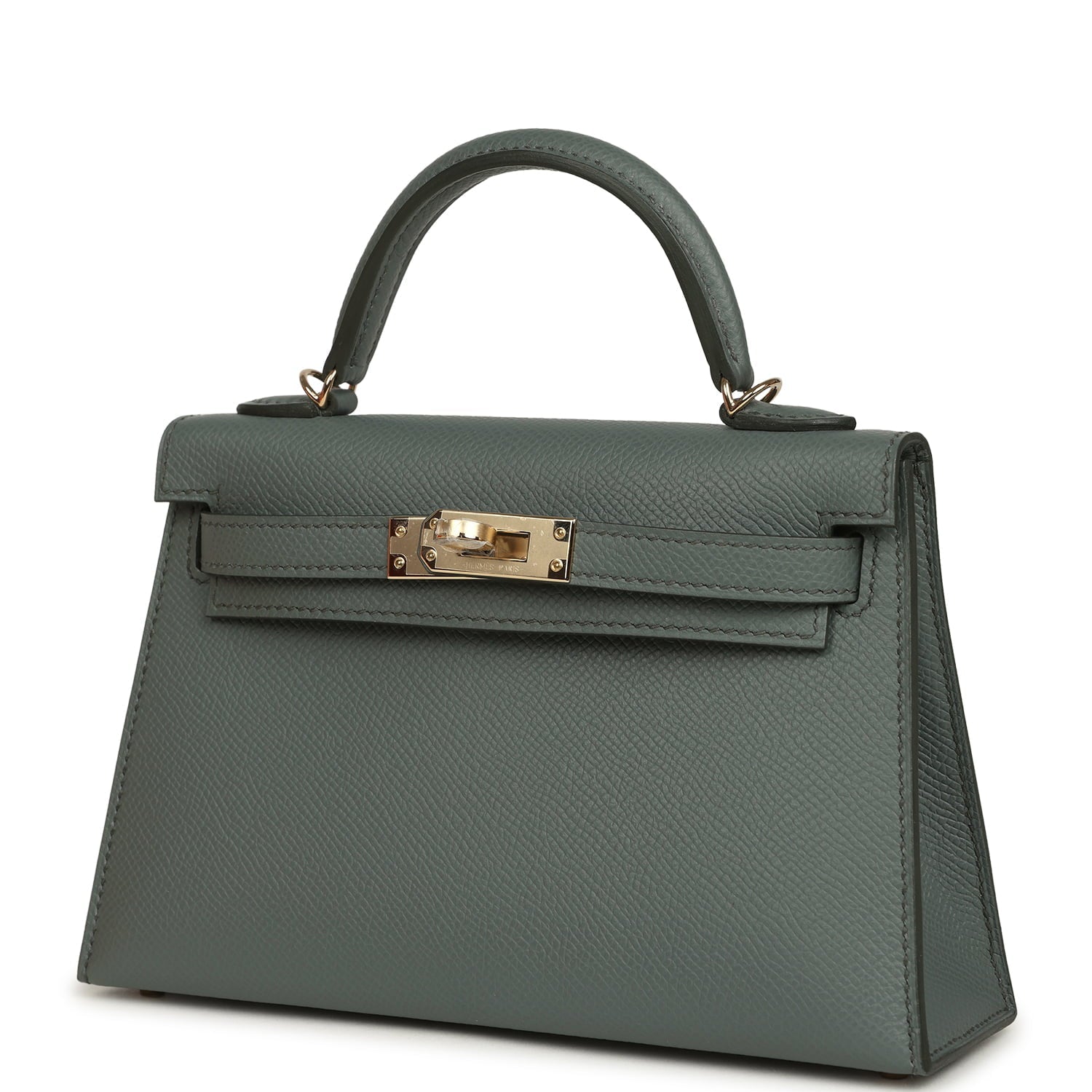 Hermes Kelly Sellier 20 Vert Amande Epsom Permabrass Hardware