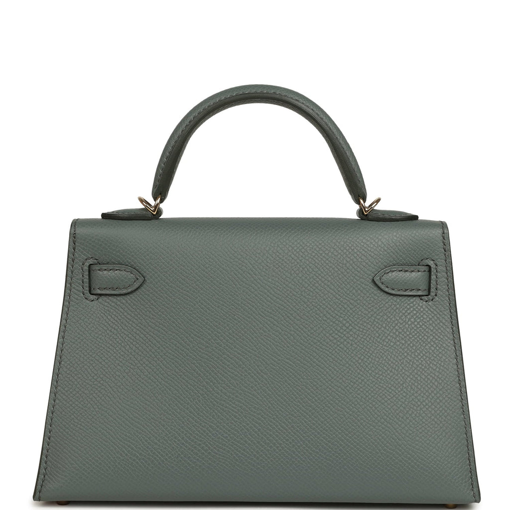 Hermes Kelly Sellier 20 Vert Amande Epsom Permabrass Hardware