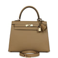 Hermes Kelly Sellier 25 Poussiere Epsom Permabrass Hardware
