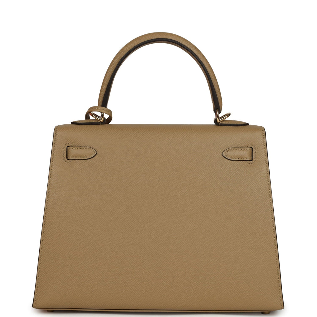 Hermes Kelly Sellier 25 Poussiere Epsom Permabrass Hardware