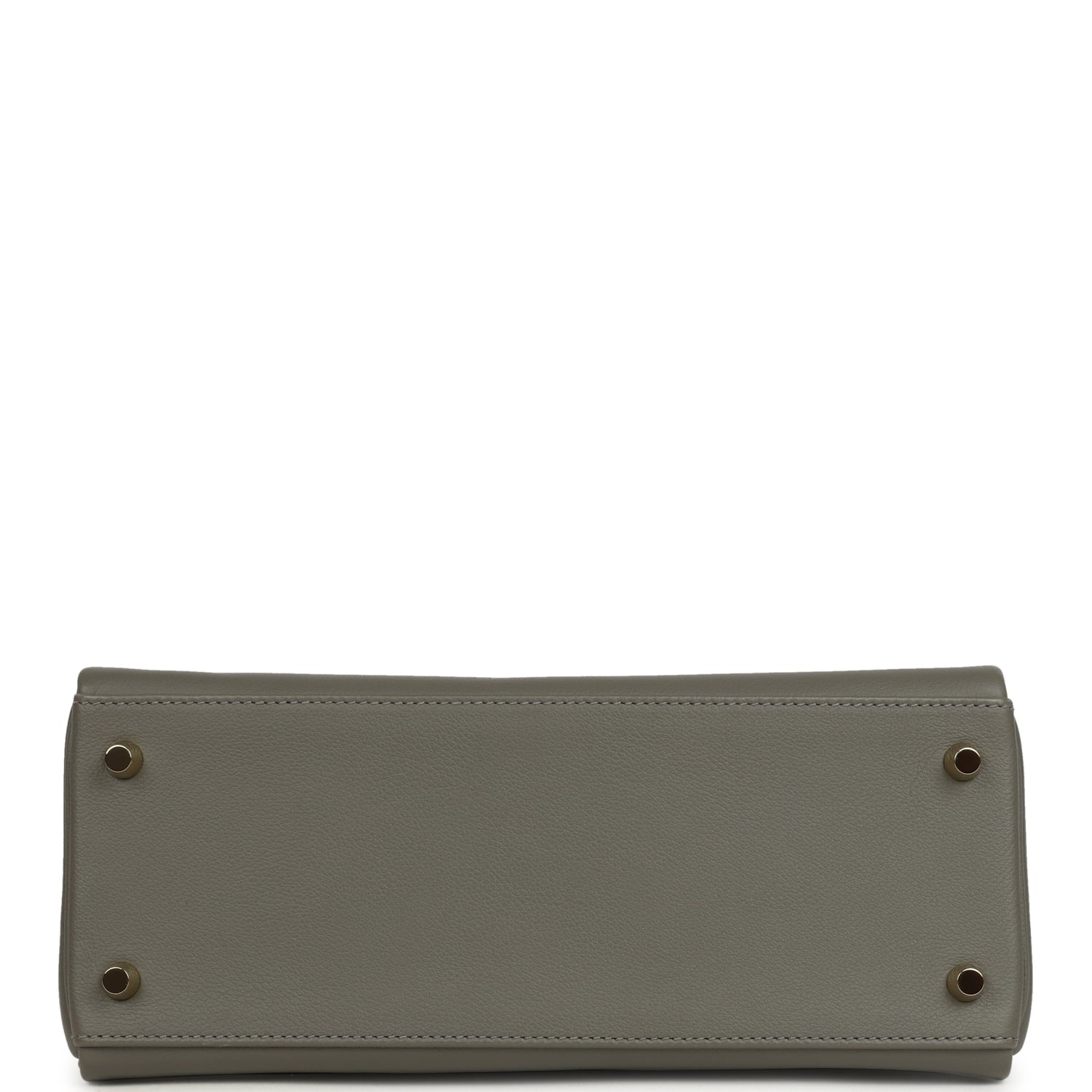 Pre-owned Hermes Kelly Retourne 28 Gris Meyer Evercolor Gold Hardware