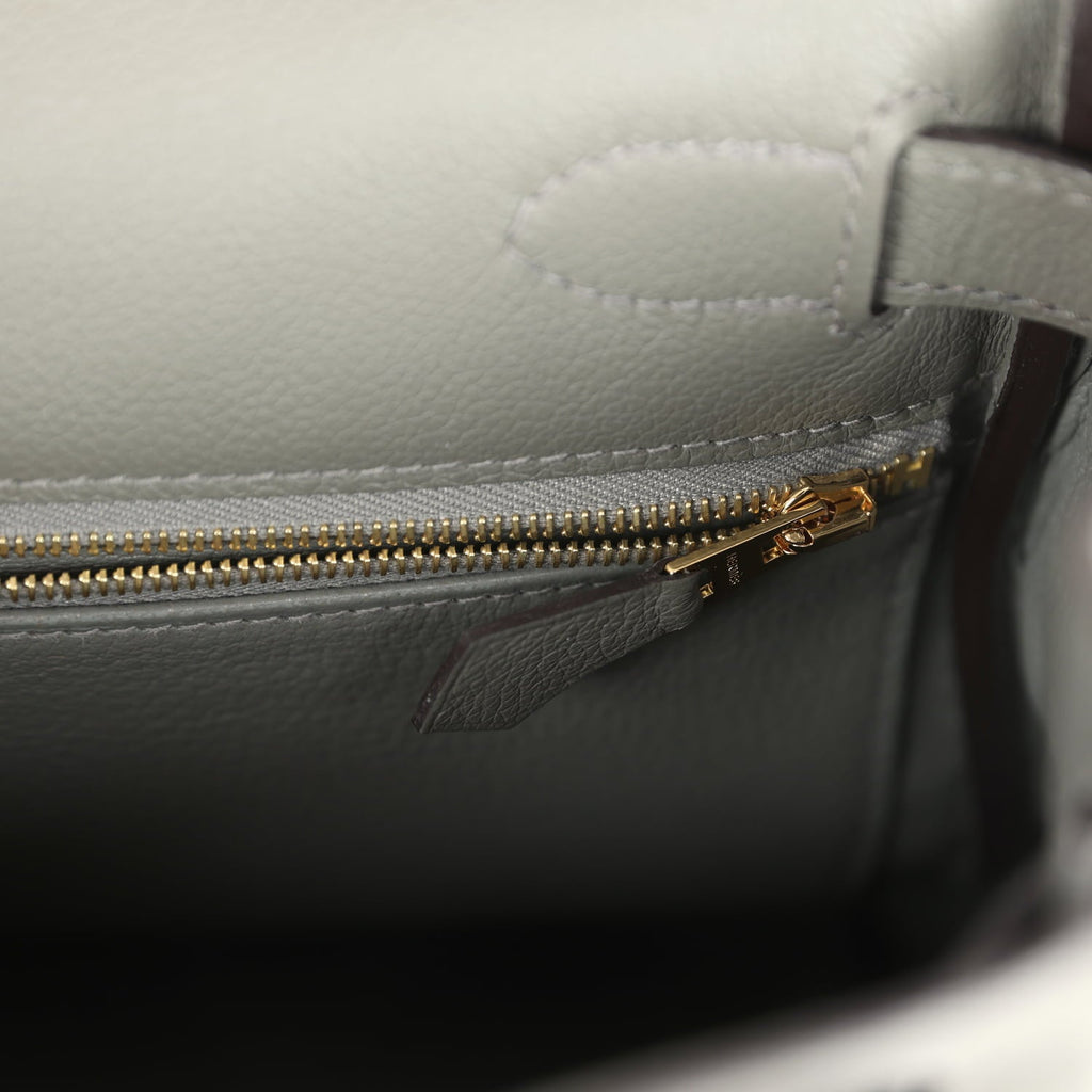 Pre-owned Hermes Kelly Retourne 28 Gris Meyer Evercolor Gold Hardware
