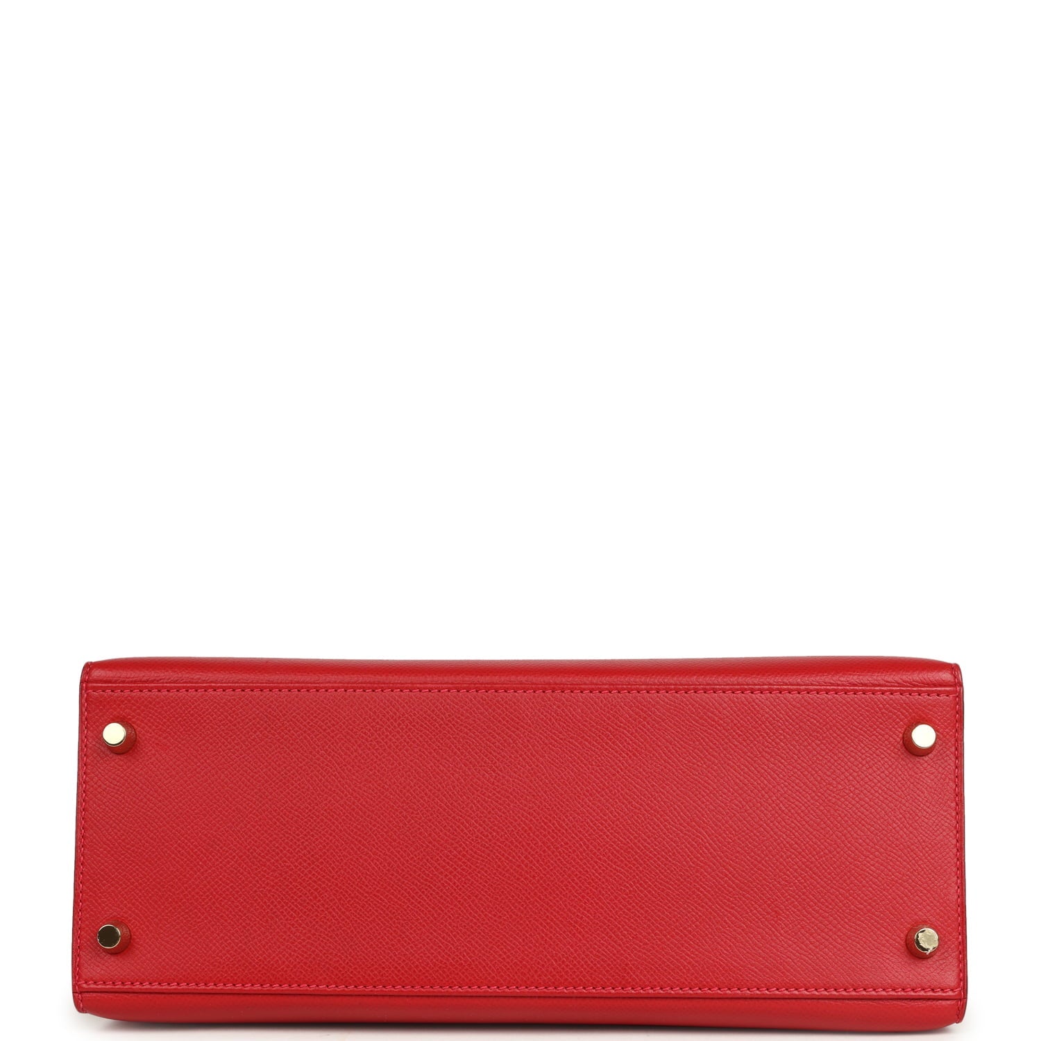 Pre-owned Hermes Kelly Sellier 28 Rouge Casaque Epsom Gold Hardware