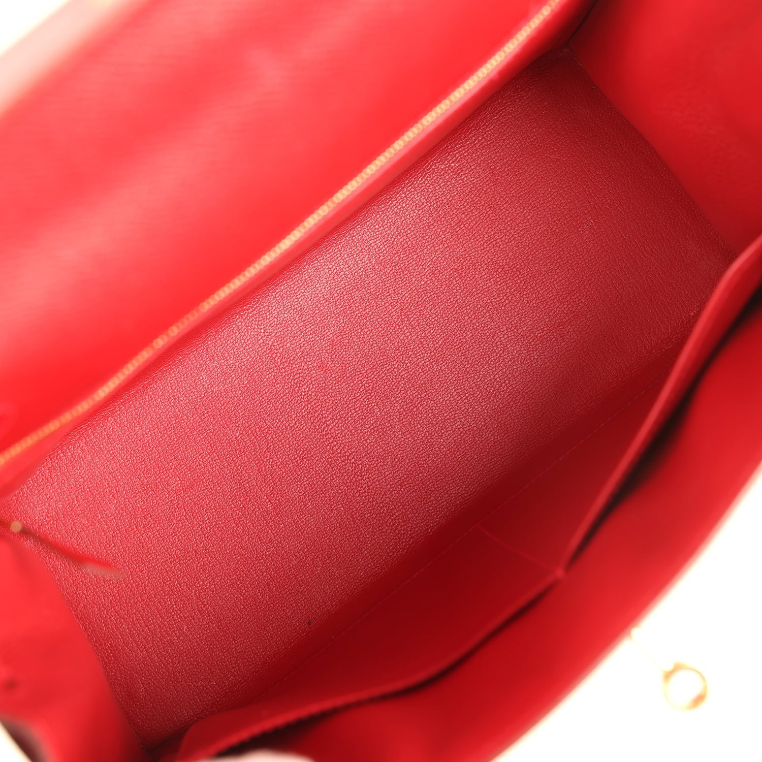 Pre-owned Hermes Kelly Sellier 28 Rouge Casaque Epsom Gold Hardware