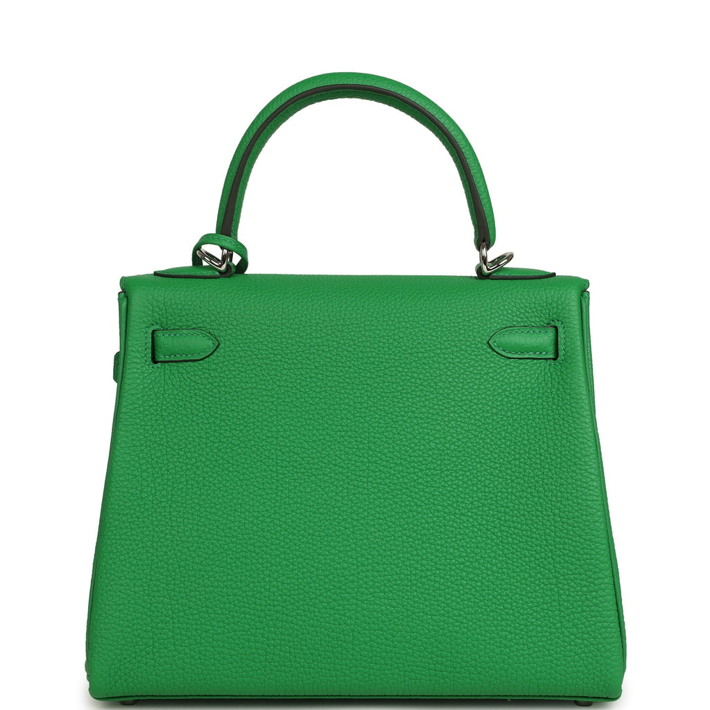Hermes Kelly Retourne 25 Bambou Togo Palladium Hardware