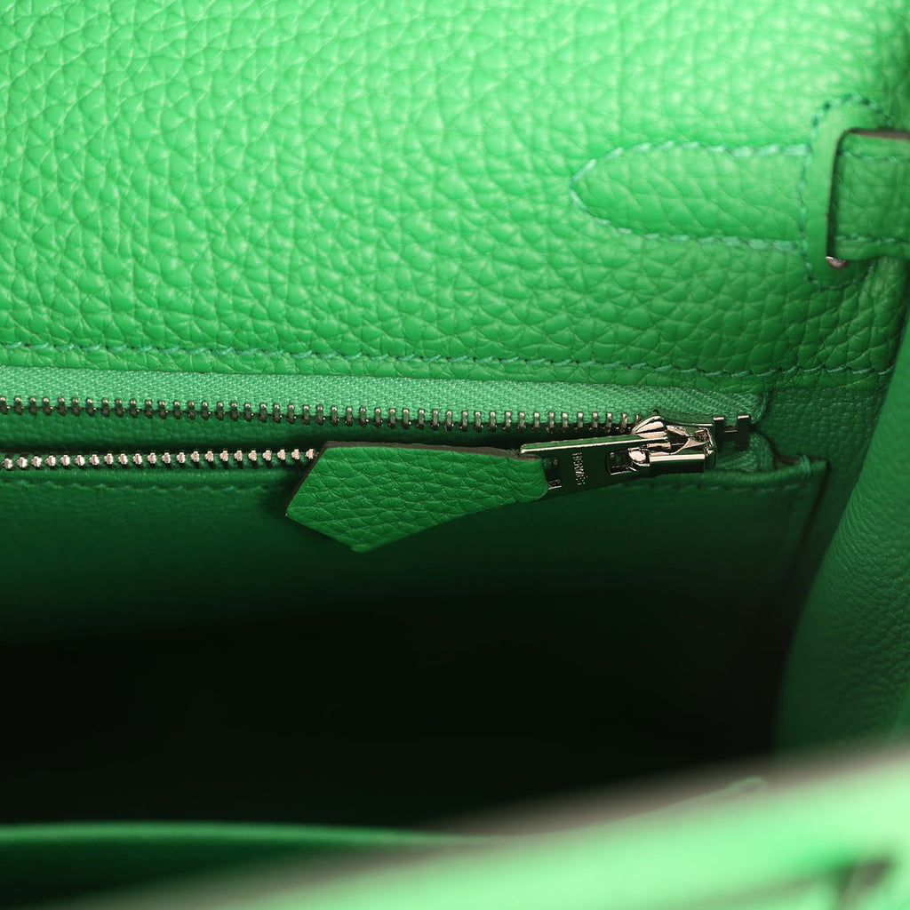 Hermes Kelly Retourne 25 Bambou Togo Palladium Hardware
