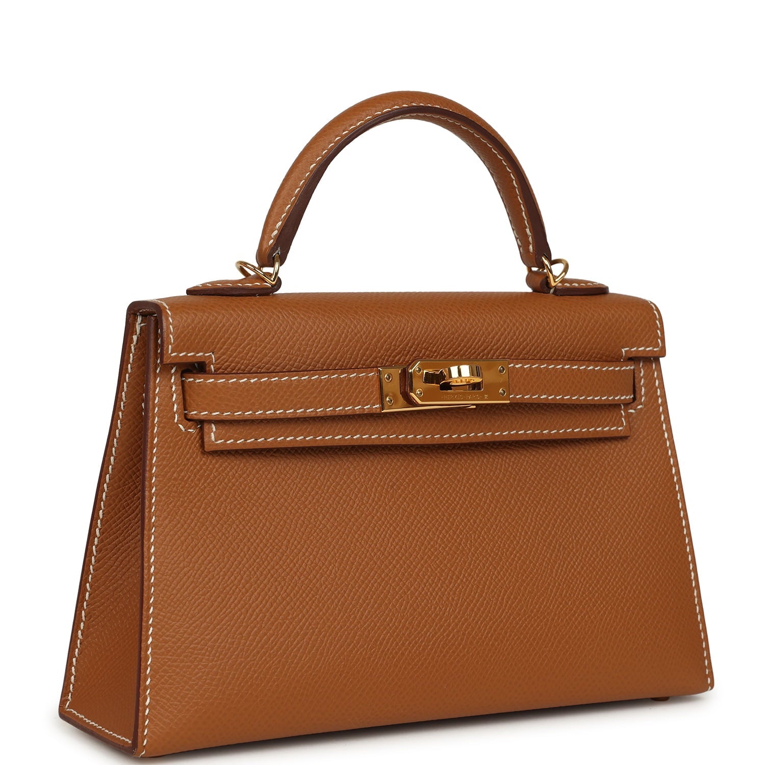 Pre-owned Hermes Kelly Sellier 20 Gold Epsom Gold Hardware