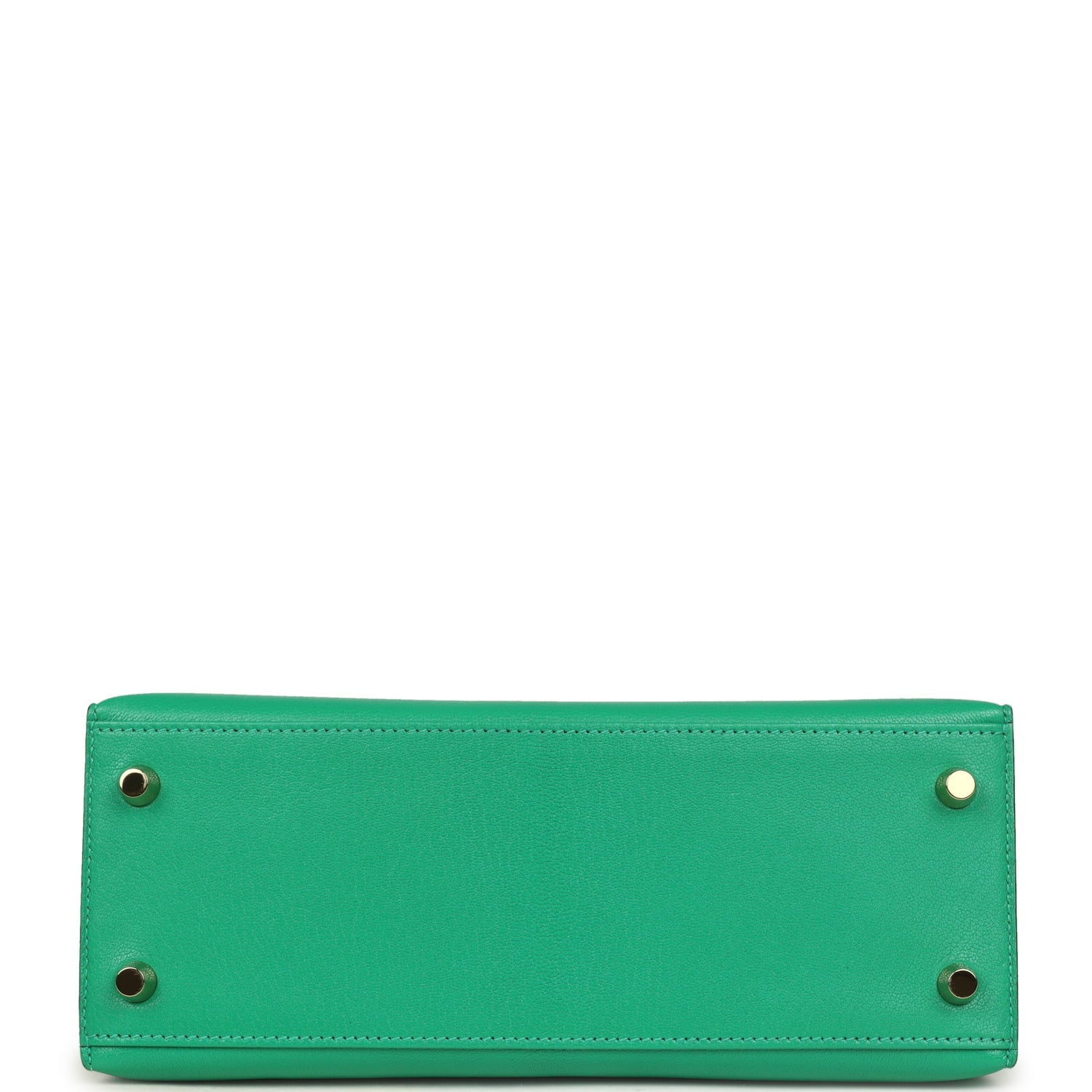 Pre-owned Hermes Kelly Sellier 25 Vert Vertigo Chevre Chamkila Gold Hardware