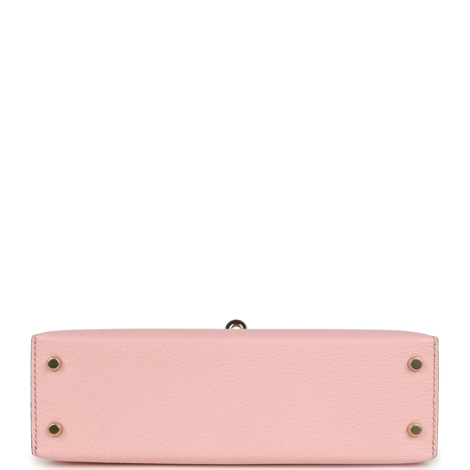 Pre-owned Hermes Special Order (HSS) Kelly Sellier 20 Rose Sakura and Gris Perle Chevre Mysore Permabrass Hardware