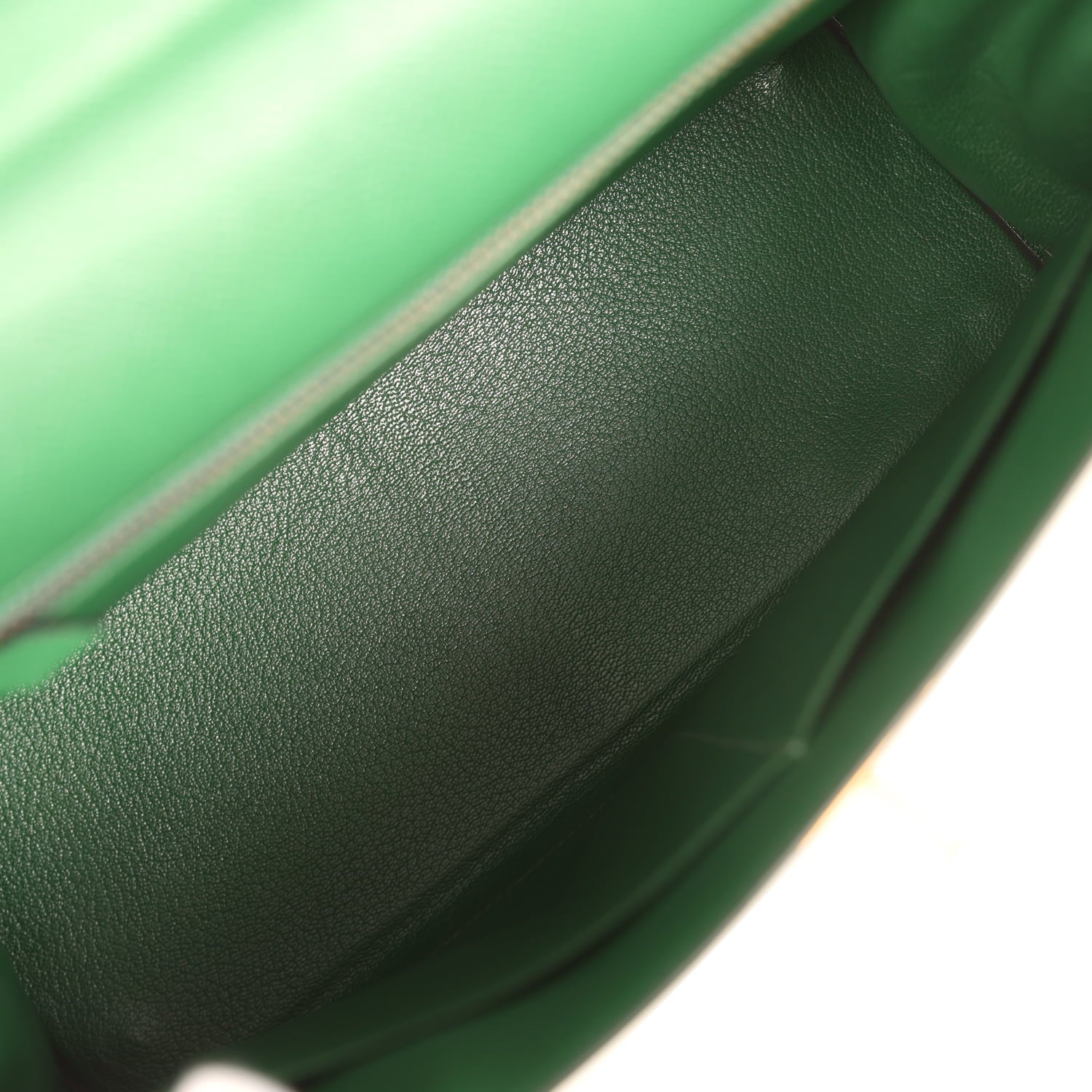 Vintage Hermes Kelly Retourne 28 Vert Benghal Courchevel Gold Hardware