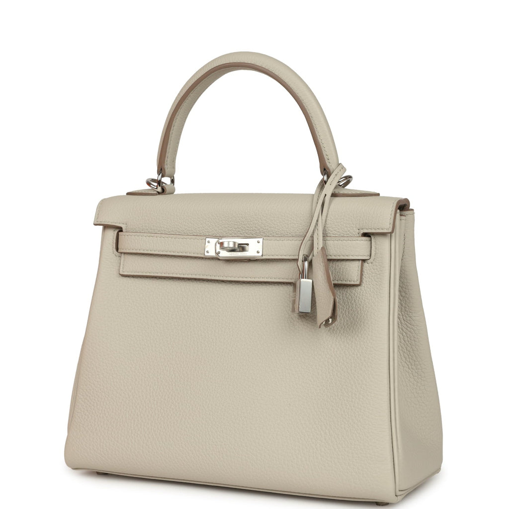 Hermes Kelly Retourne 25 Beton Togo Palladium Hardware
