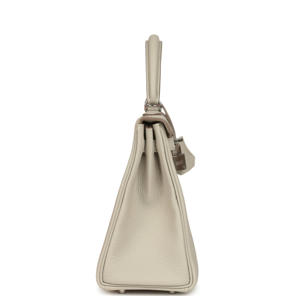 Hermes Kelly Retourne 25 Beton Togo Palladium Hardware
