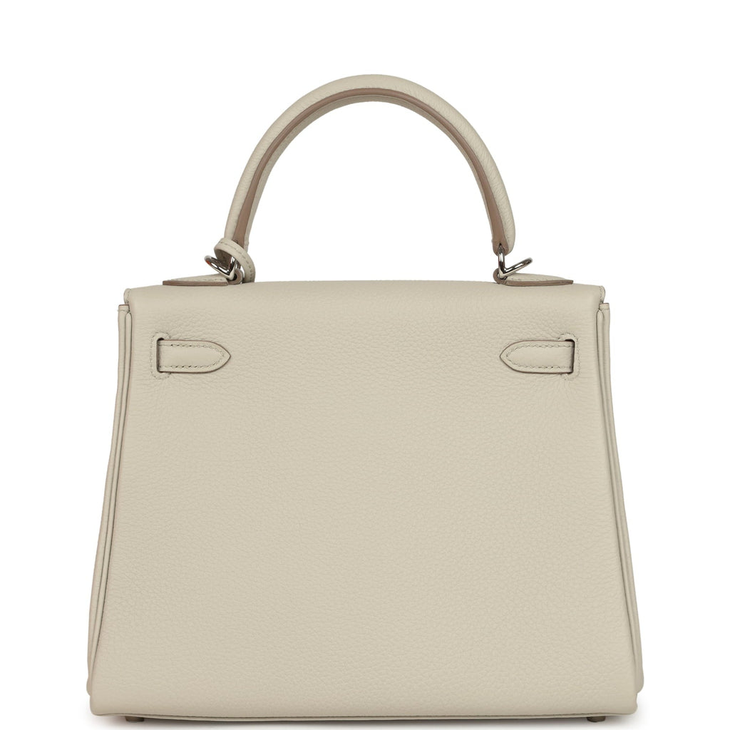 Hermes Kelly Retourne 25 Beton Togo Palladium Hardware