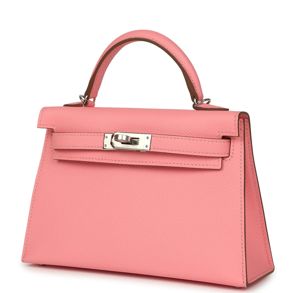 Hermes Kelly Sellier 20 Rose Confetti Epsom Palladium Hardware