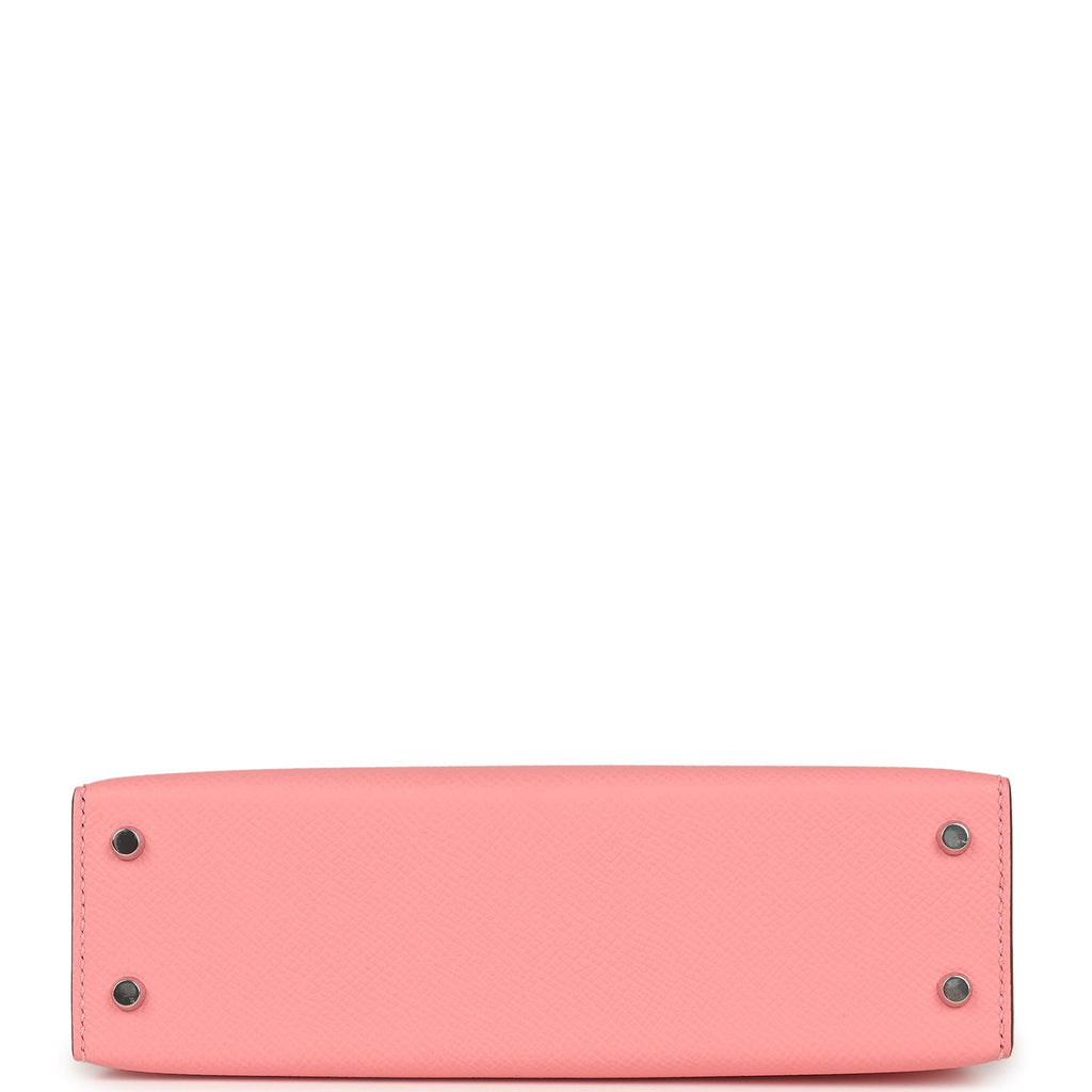 Hermes Kelly Sellier 20 Rose Confetti Epsom Palladium Hardware