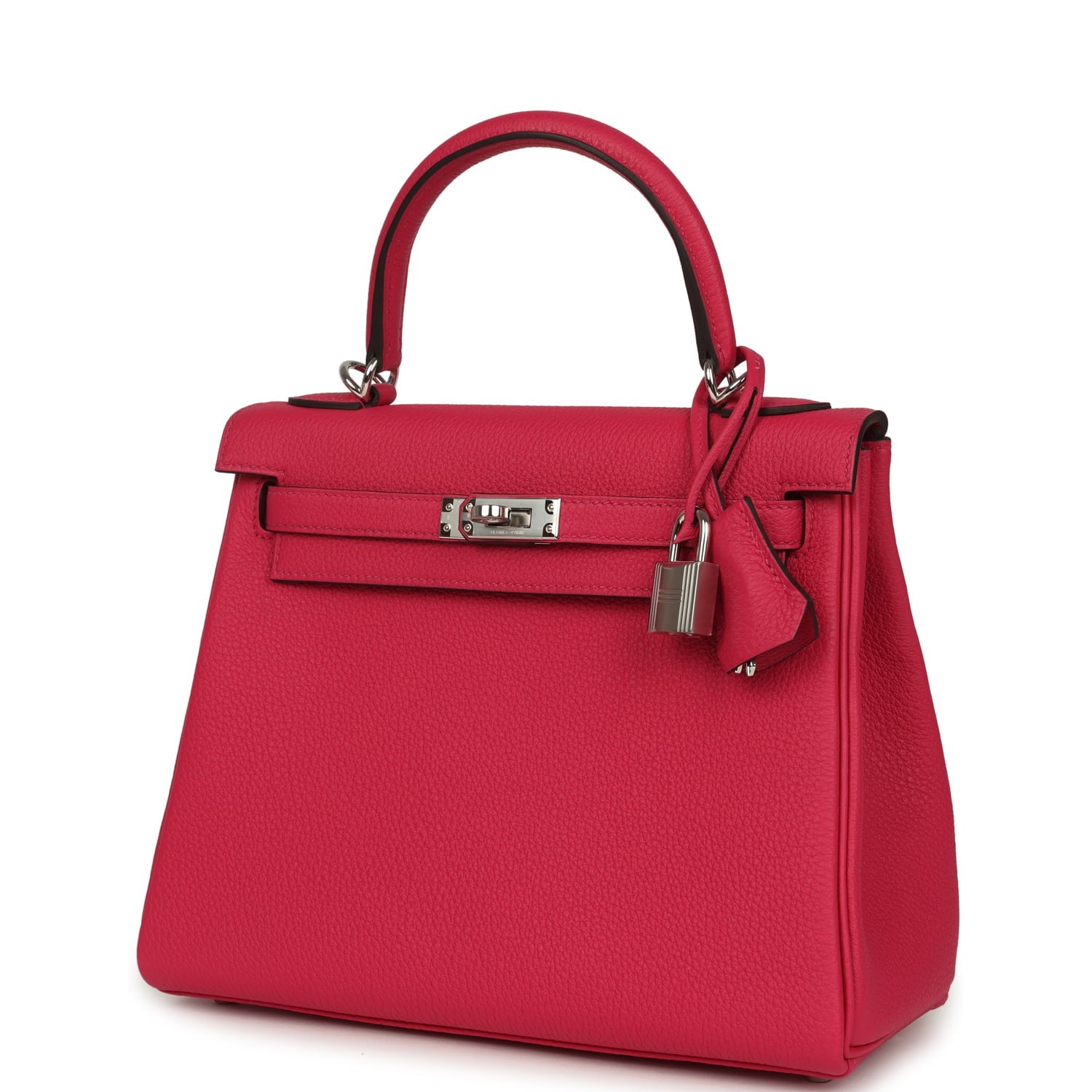 Hermes Kelly Retourne 25 Rose Mexico Togo Palladium Hardware