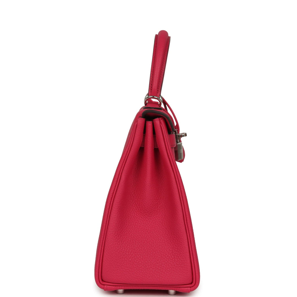 Hermes Kelly Retourne 25 Rose Mexico Togo Palladium Hardware