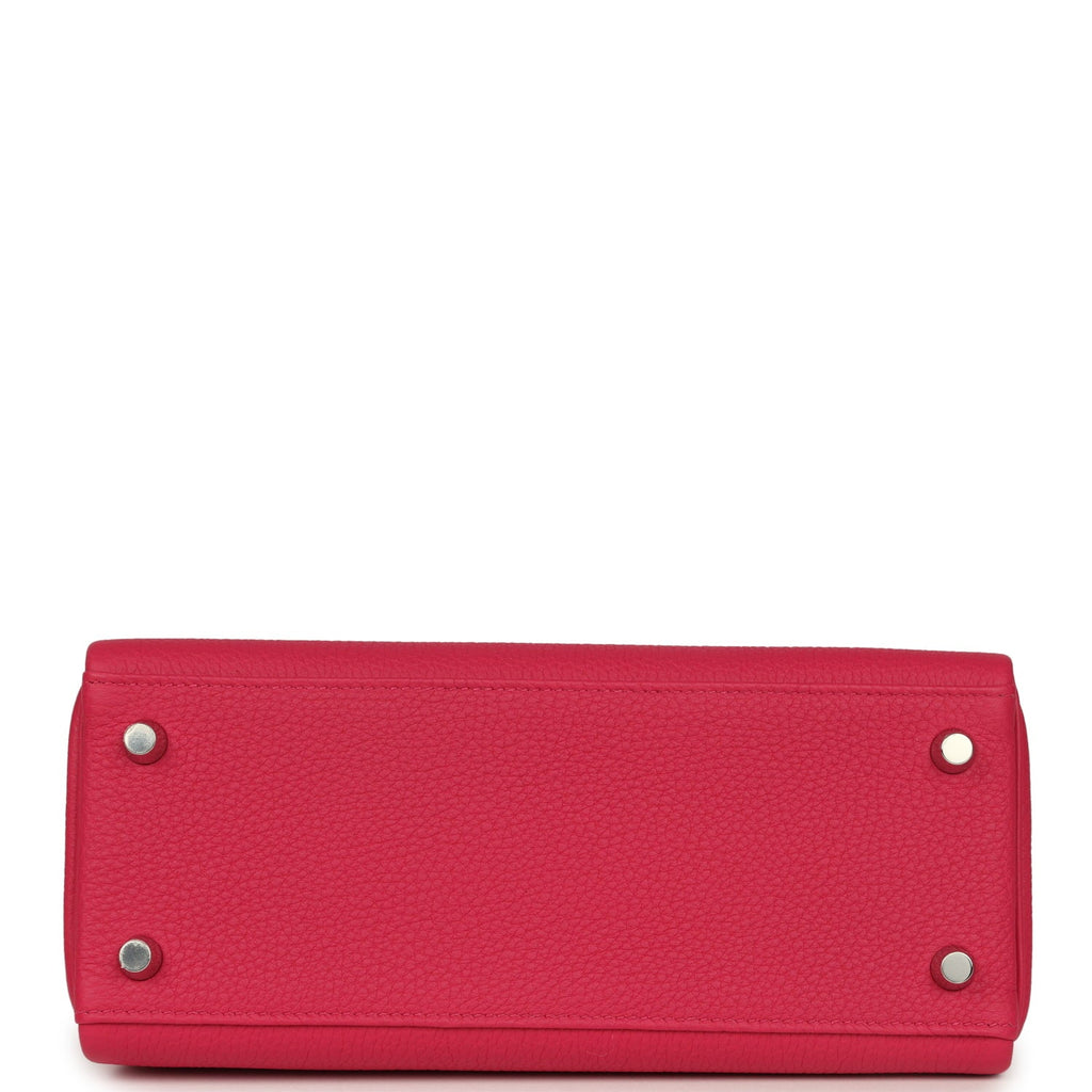 Hermes Kelly Retourne 25 Rose Mexico Togo Palladium Hardware