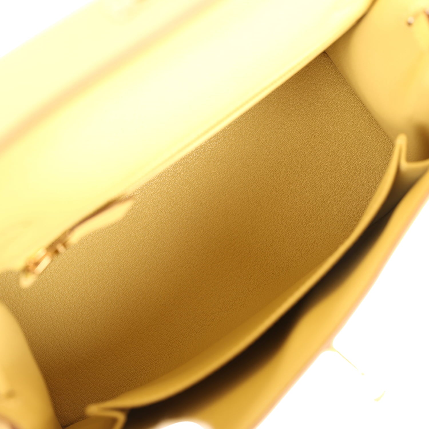 Hermes Kelly Sellier 25 Jaune Poussin Epsom Gold Hardware
