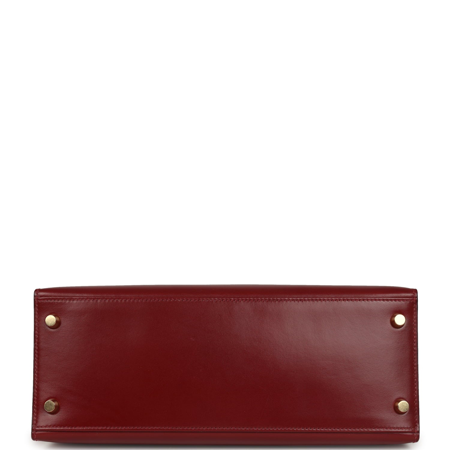 Vintage Hermes Kelly Sellier 28 Rouge H Box Gold Hardware