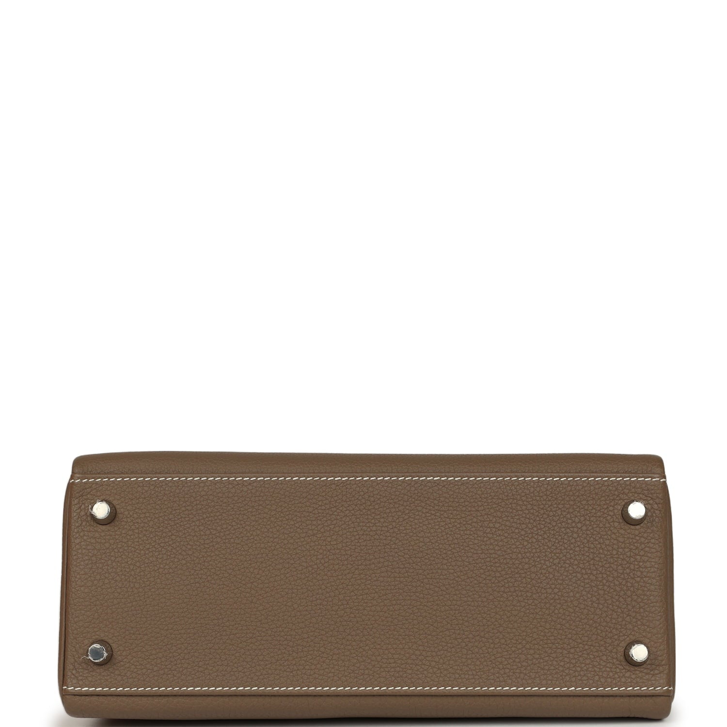 Pre-owned Hermes Kelly Retourne 28 Etoupe Togo Palladium Hardware