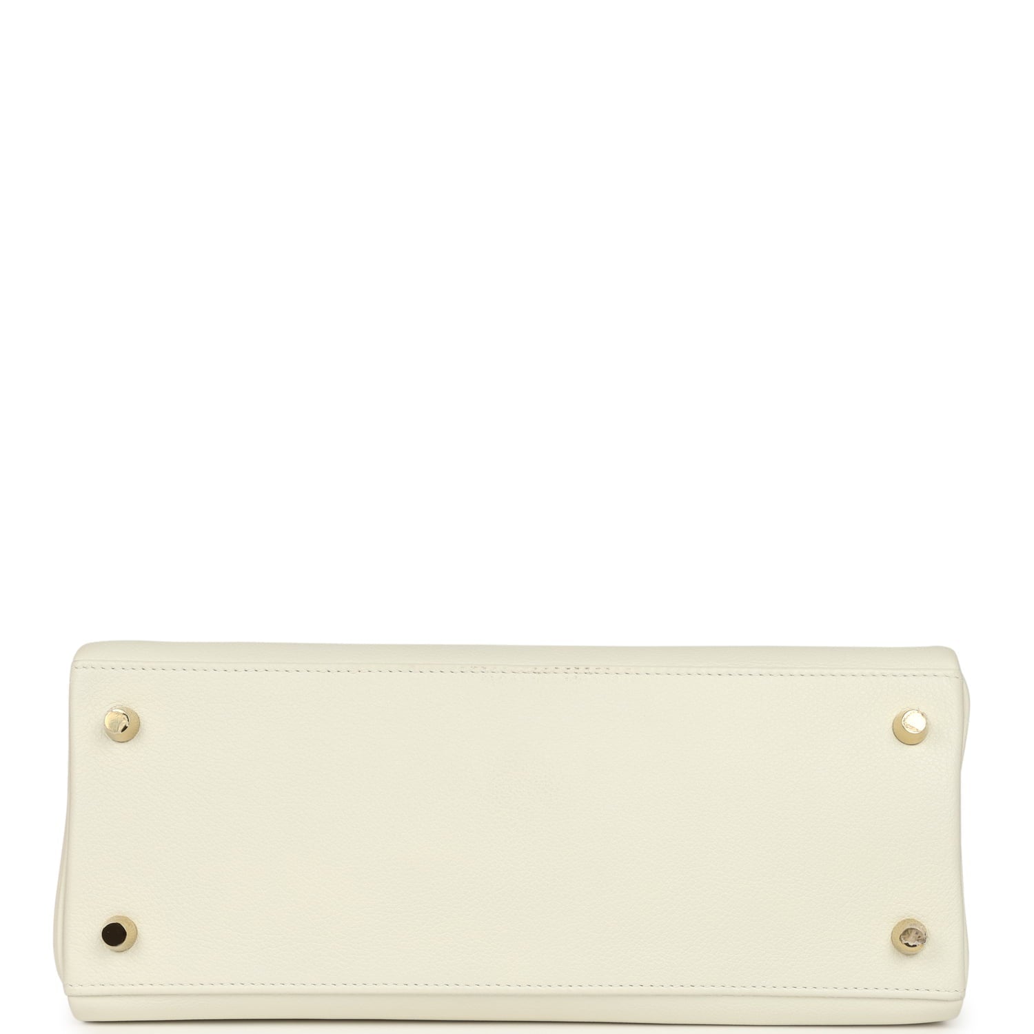 Pre-owned Hermes Kelly Retourne 28 White Evercolor Gold Hardware