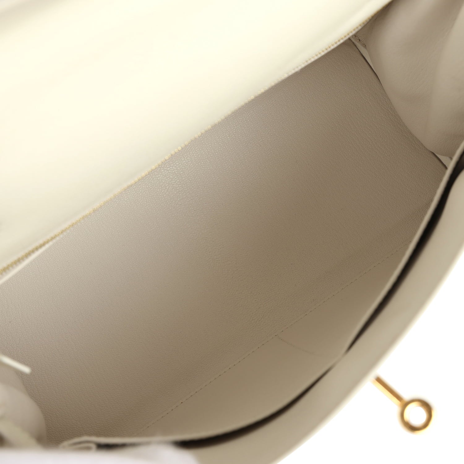 Pre-owned Hermes Kelly Retourne 28 White Evercolor Gold Hardware