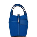 Hermes Picotin Cargo 18 Bleu France Swift and Toile Canvas Palladium Hardware