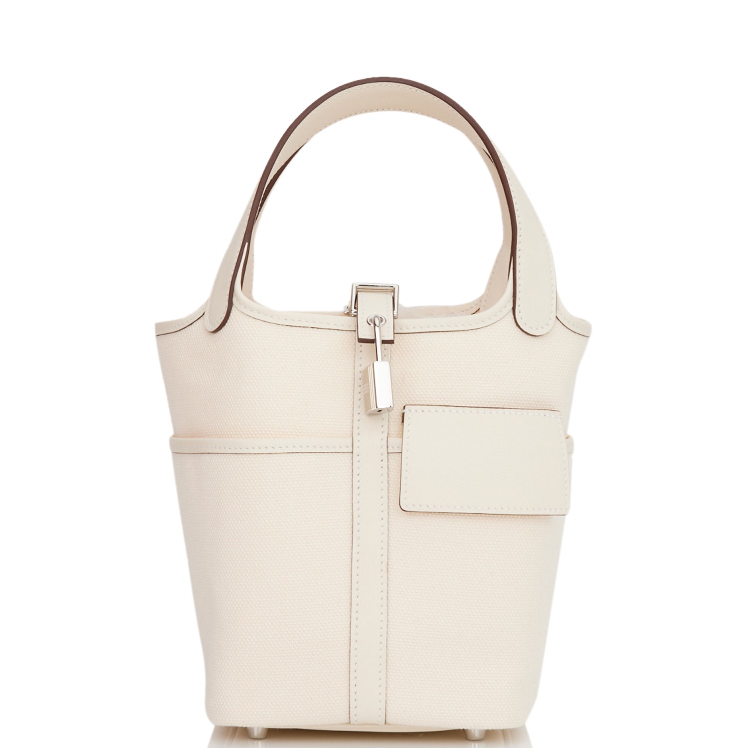 Hermes Picotin Cargo 18 Nata Swift and Toile Canvas Palladium Hardware NO RESERVE!